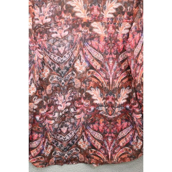 Soft Surroundings Sheer Metallic Button Up Tunic Top-Size XS - Picture 9 of 10